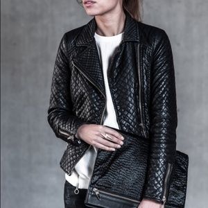 Zara Quilted Faux Leather Jacket